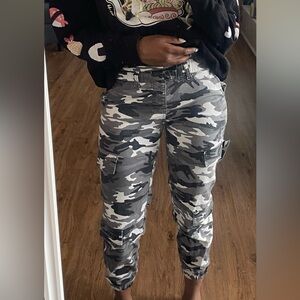 VIP Gray Camouflage Ankle Pants